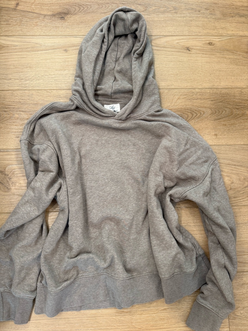 American Eagle Outfitters Women's Taupe Hoodie Turtleneck Pullover